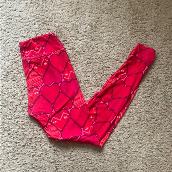 LulaRoe Patchwork Heart Classic Leggings - Picture 1 of 5